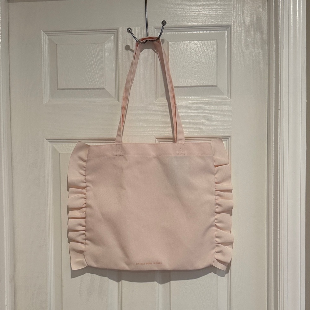 Bath & Body Works Light Pink Ruffle Tote